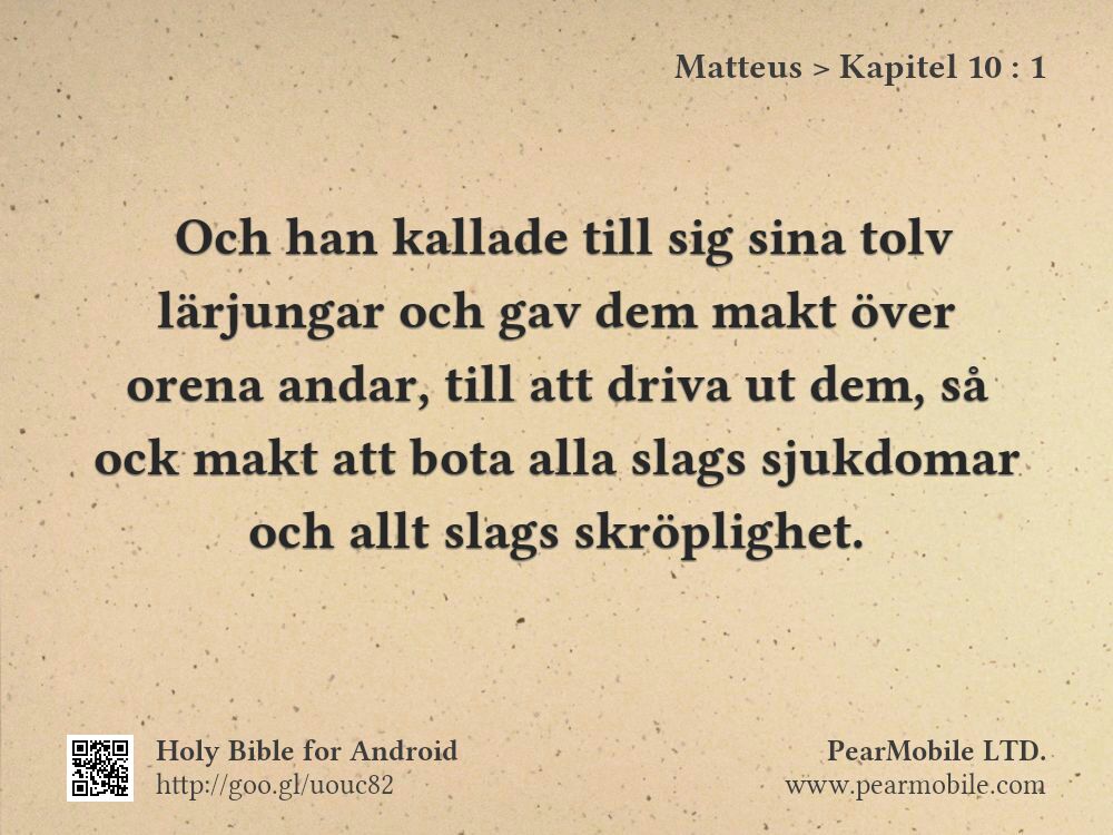 Matteus, Kapitel 10:1